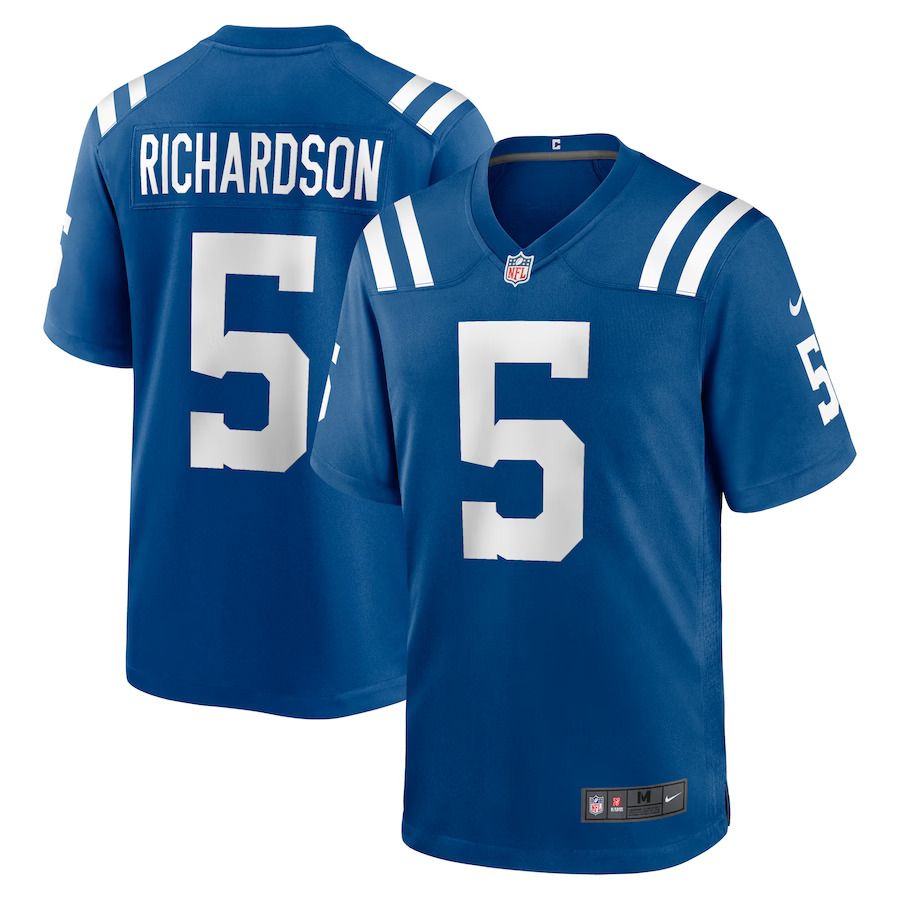 Men Indianapolis Colts 5 Anthony Richardson Nike Royal 2023 NFL Draft First Round Pick Game Jersey